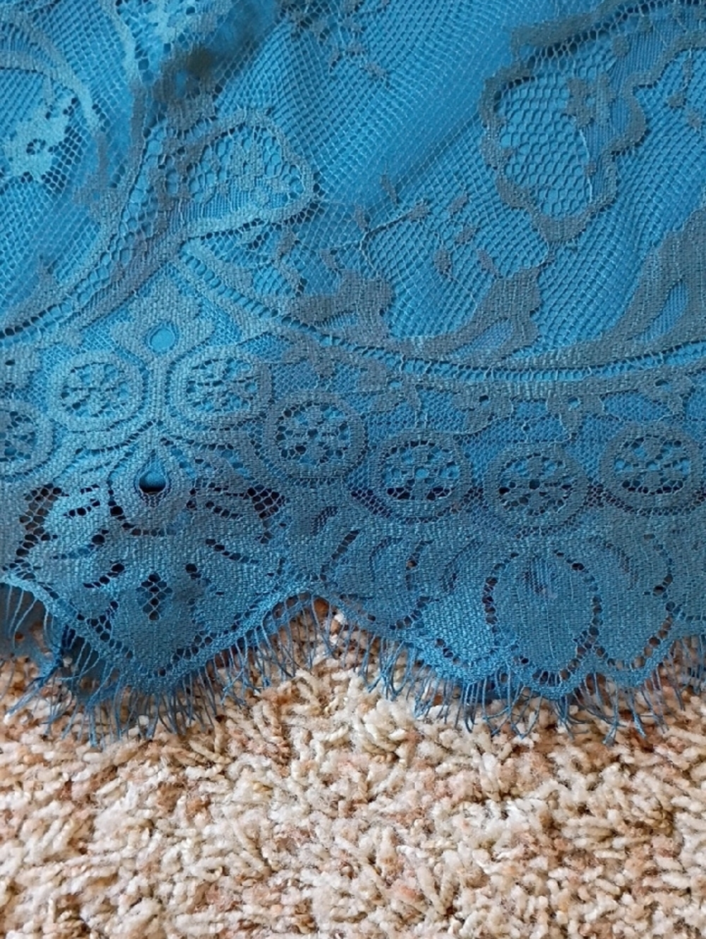 Daytrip Teal Lace Flutter-Sleeve Camisole - Picture 6 of 7
